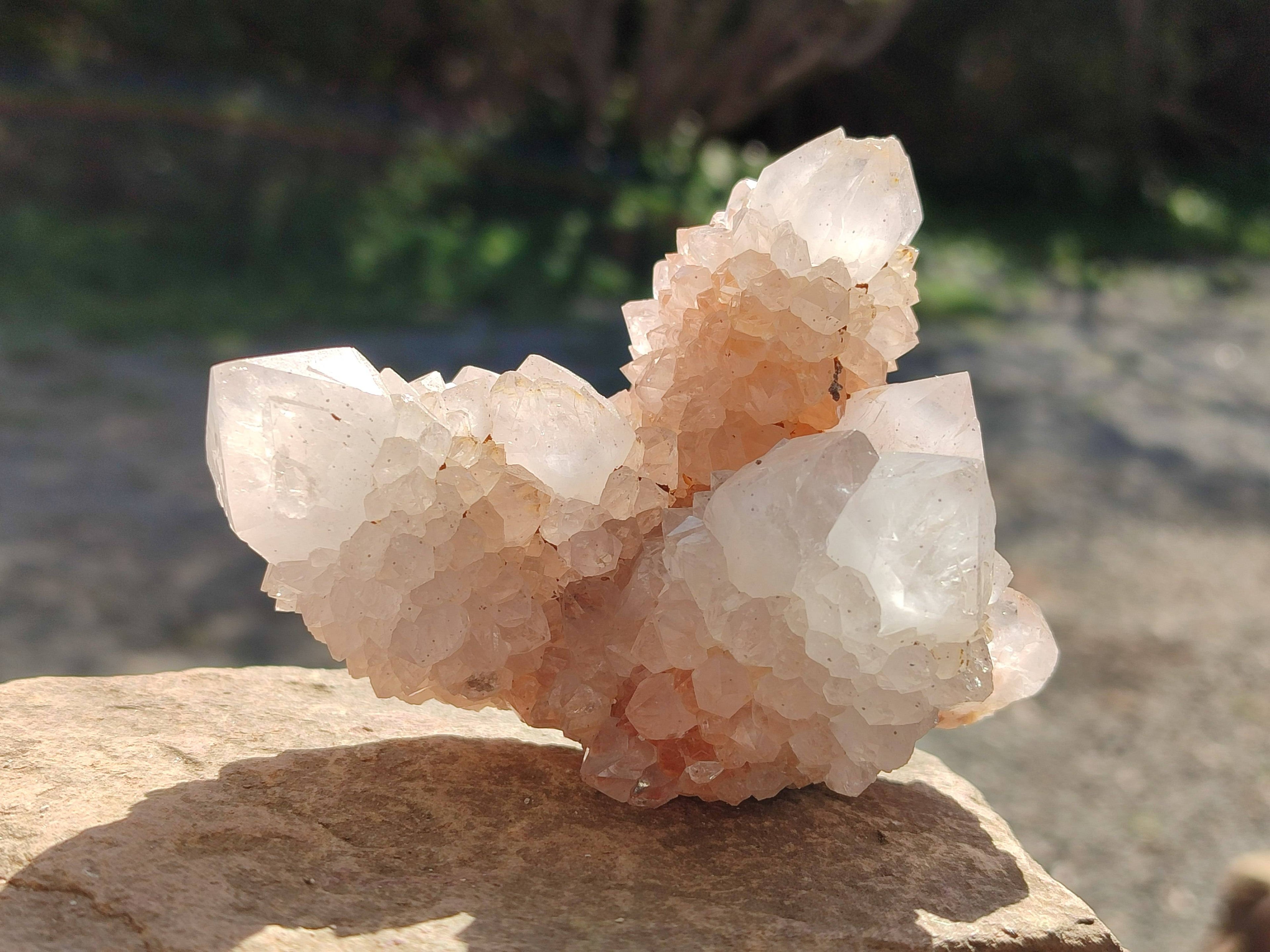 Natural Spirit Quartz Clusters x 4 From South Africa - Toprock Gemstones and Minerals 