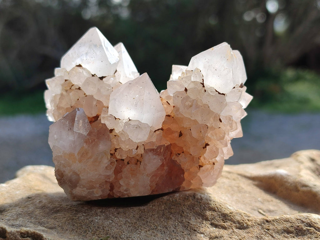 Natural Spirit Quartz Clusters x 4 From South Africa - Toprock Gemstones and Minerals 