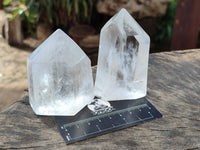 Polished Clear Quartz Crystals x 6 From Madagascar - Toprock Gemstones and Minerals 