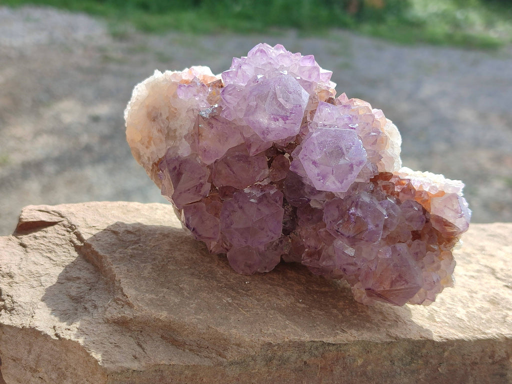 Natural Amethyst Spirit Quartz Clusters x 4 From South Africa - Toprock Gemstones and Minerals 