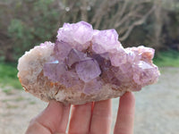 Natural Amethyst Spirit Quartz Clusters x 4 From South Africa