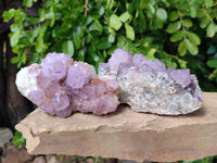 Natural Amethyst Spirit Quartz Clusters x 4 From South Africa