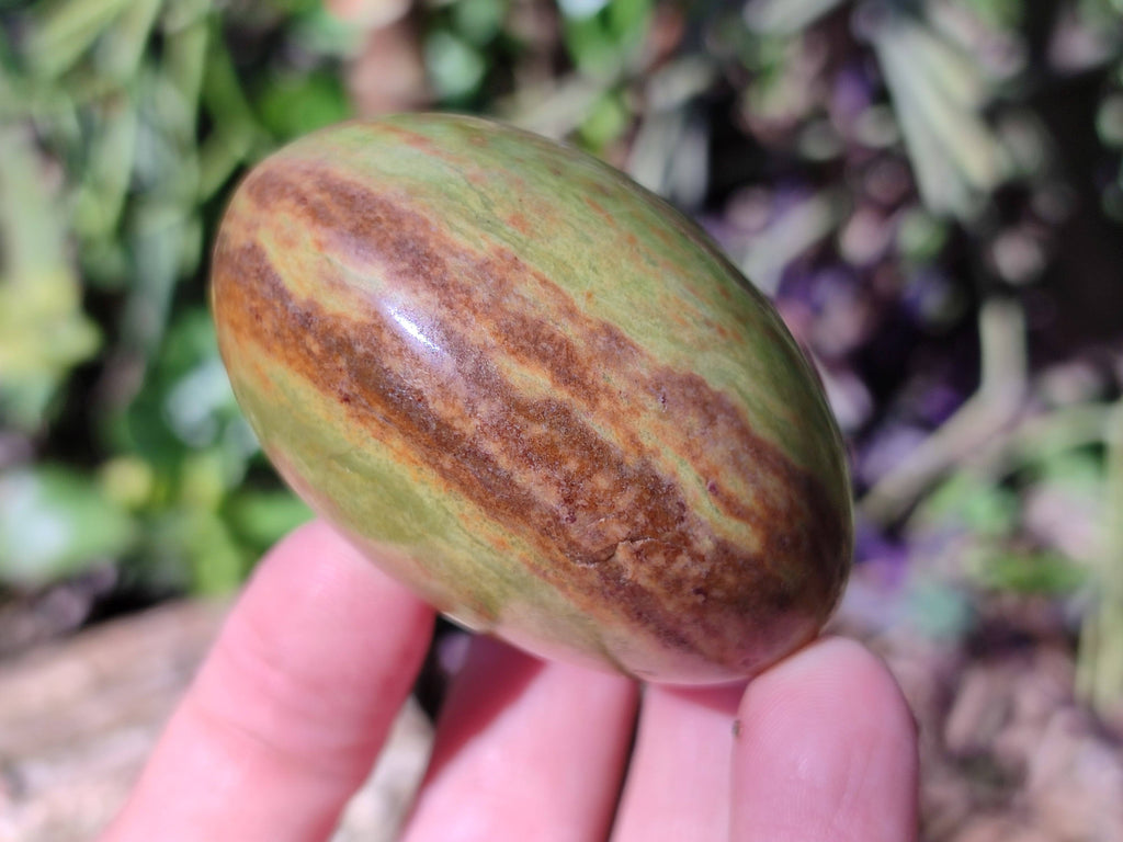 Polished Green Opal Palm Stones x 12 From Madagascar - Toprock Gemstones and Minerals 