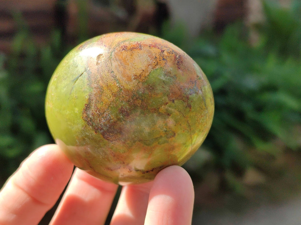 Polished Green Opal Palm Stones x 12 From Madagascar - Toprock Gemstones and Minerals 