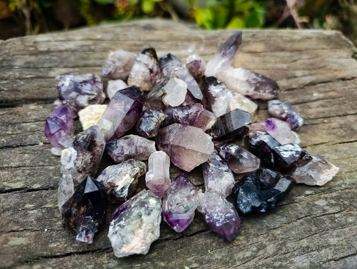 Natural Amethyst Quartz Crystals x 35 From Brandberg, Namibia - Toprock Gemstones and Minerals 
