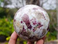 Polished Rubellite Pink Tourmaline Spheres x 3 From Madagascar
