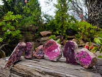 Natural Drusy Salrose with Chrysocolla and Malachite x 6 From Kakanda, Congo