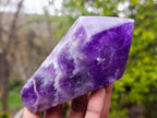 Polished Chevron Amethyst Crystals x 2 From Zambia - Toprock Gemstones and Minerals 