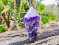 Polished Chevron Amethyst Crystals x 2 From Zambia - Toprock Gemstones and Minerals 