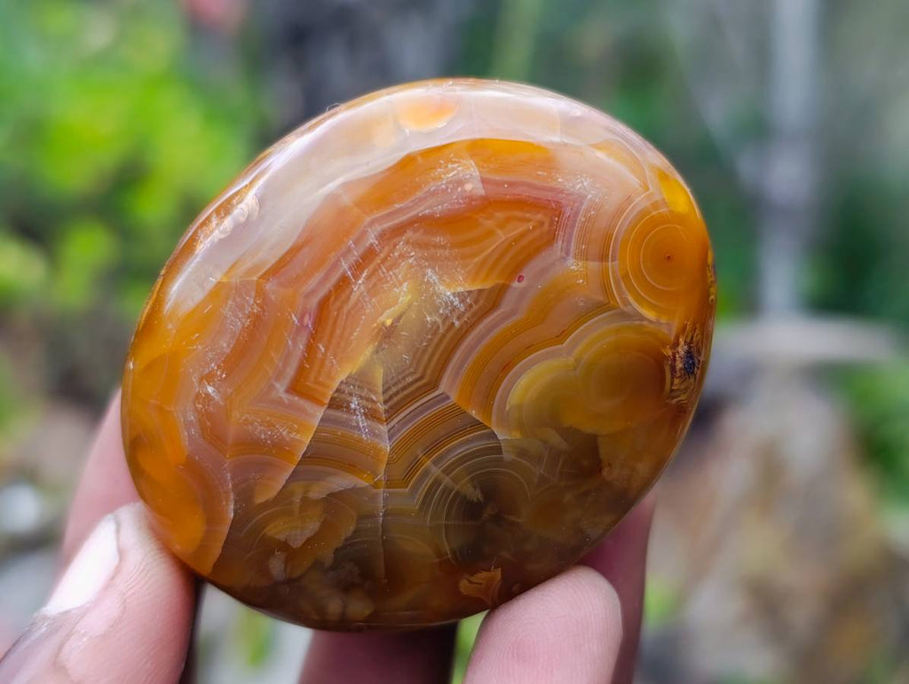 Polished Carnelian Agate Palm Stones x 24 From Madagascar - Toprock Gemstones and Minerals 