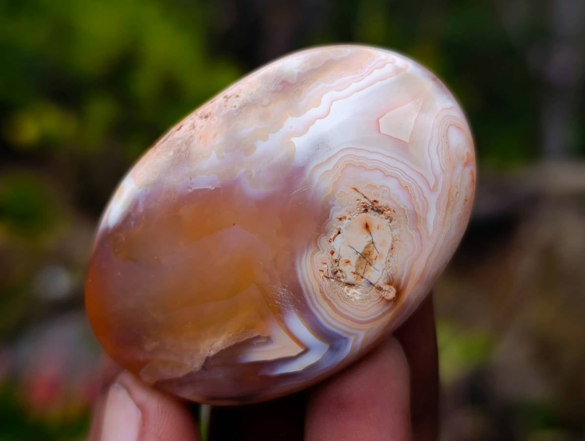 Polished Carnelian Agate Palm Stones x 24 From Madagascar - Toprock Gemstones and Minerals 