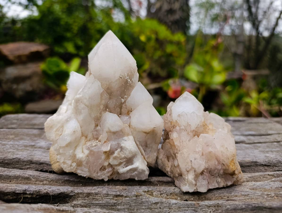 Natural Quartz Clusters x 13 From Madagascar - Toprock Gemstones and Minerals 