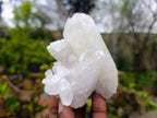 Natural Etched Quartz Clusters x 6 From Zambia - Toprock Gemstones and Minerals 