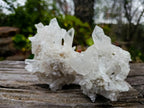 Natural Etched Quartz Clusters x 6 From Zambia - Toprock Gemstones and Minerals 