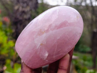 Polished Rose Quartz Standing Free Forms x 2 Madagascar - Toprock Gemstones and Minerals 