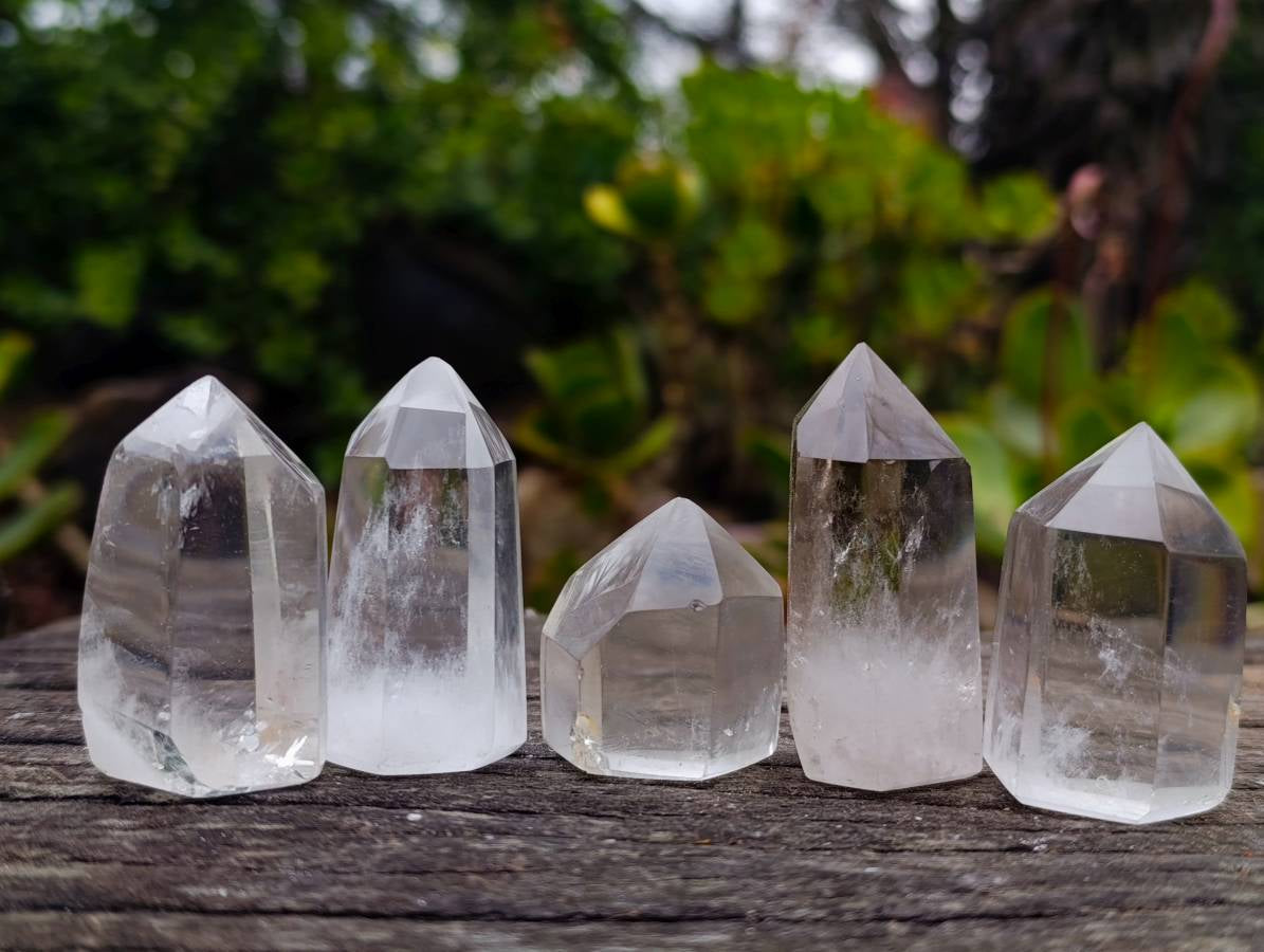 Polished Smokey Phantom Quartz Crystals x 20 From Madagascar - Toprock Gemstones and Minerals 