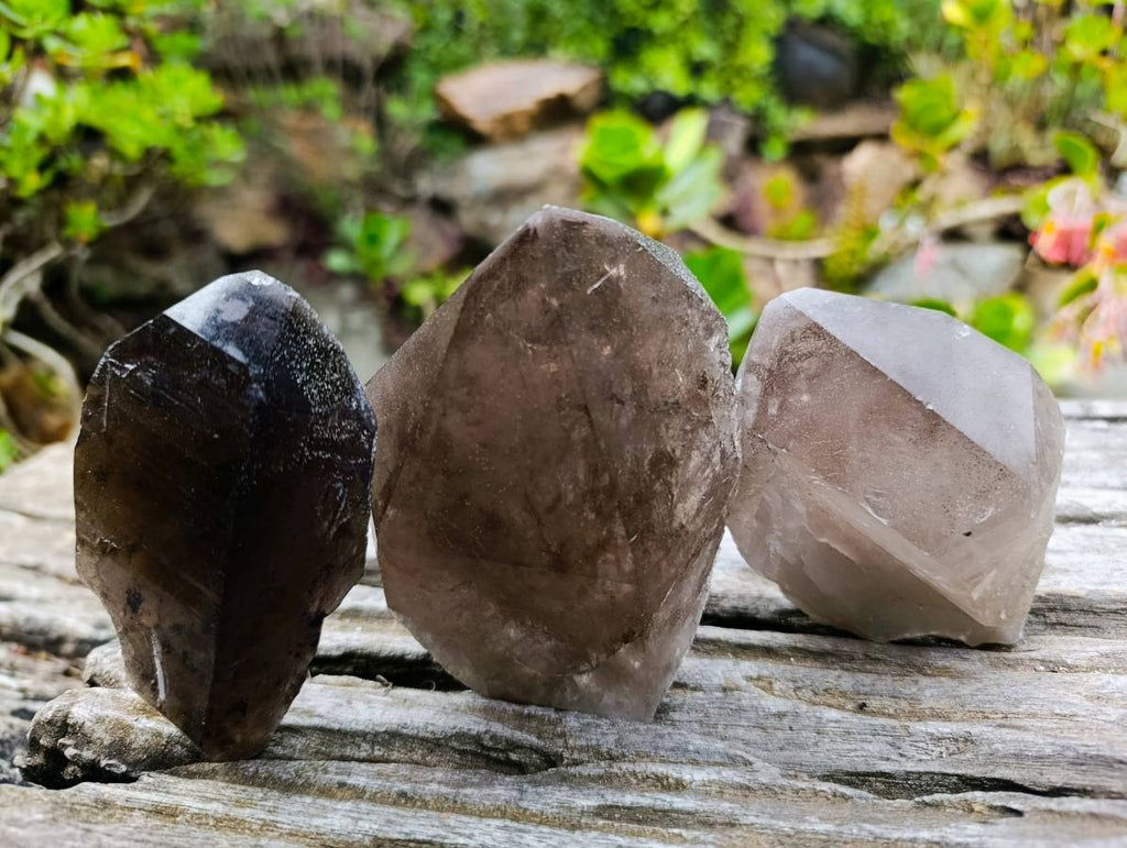 Natural Smokey Quartz Crystals x 6 From Zomba, Malawi - Toprock Gemstones and Minerals 