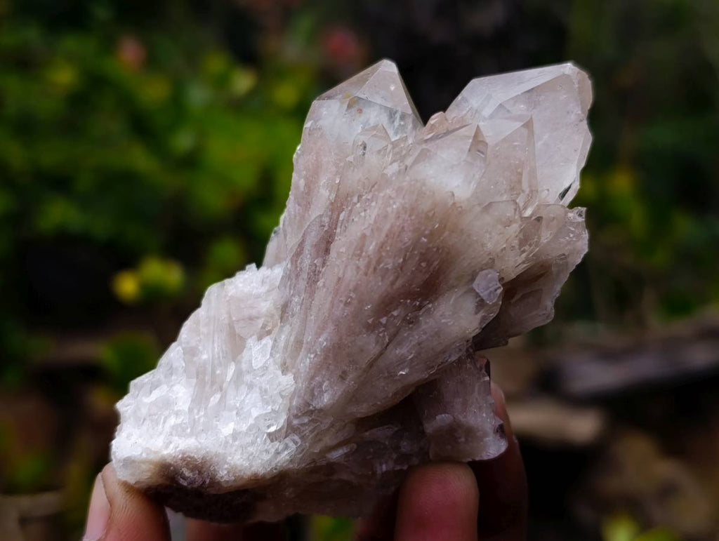 Natural Phantom Smokey Quartz Clusters x 6 From Luena, Congo - Toprock Gemstones and Minerals 