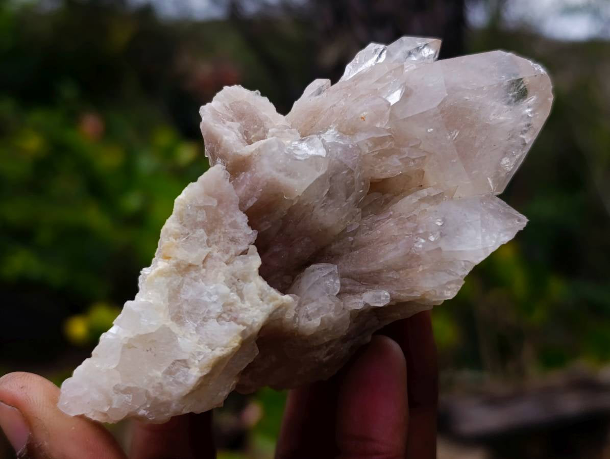 Natural Phantom Smokey Quartz Clusters x 6 From Luena, Congo - Toprock Gemstones and Minerals 