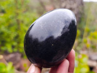 Polished Black Basalt Eggs x 6 From Madagascar