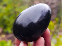 Polished Black Basalt Eggs x 6 From Madagascar