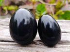 Polished Black Basalt Eggs x 6 From Madagascar - Toprock Gemstones and Minerals 