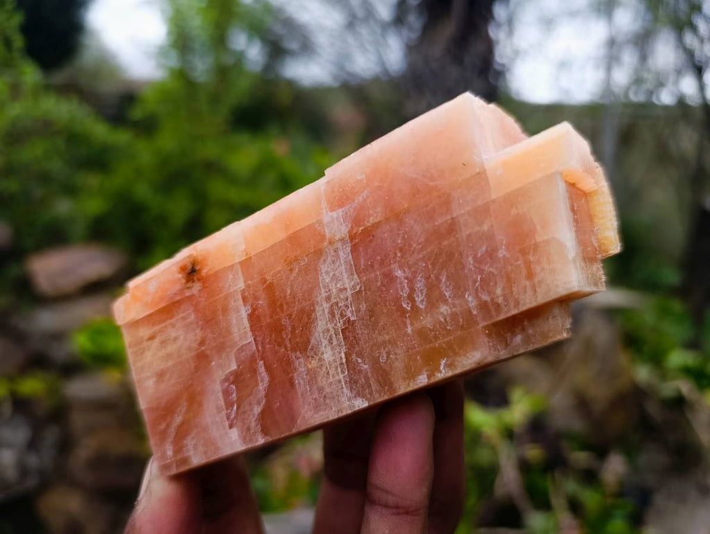 Natural Sunset Orange Calcite Specimens x 6 From Spitzkop, Namibia - Toprock Gemstones and Minerals 