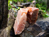 Natural Sunset Orange Calcite Specimens x 6 From Spitzkop, Namibia