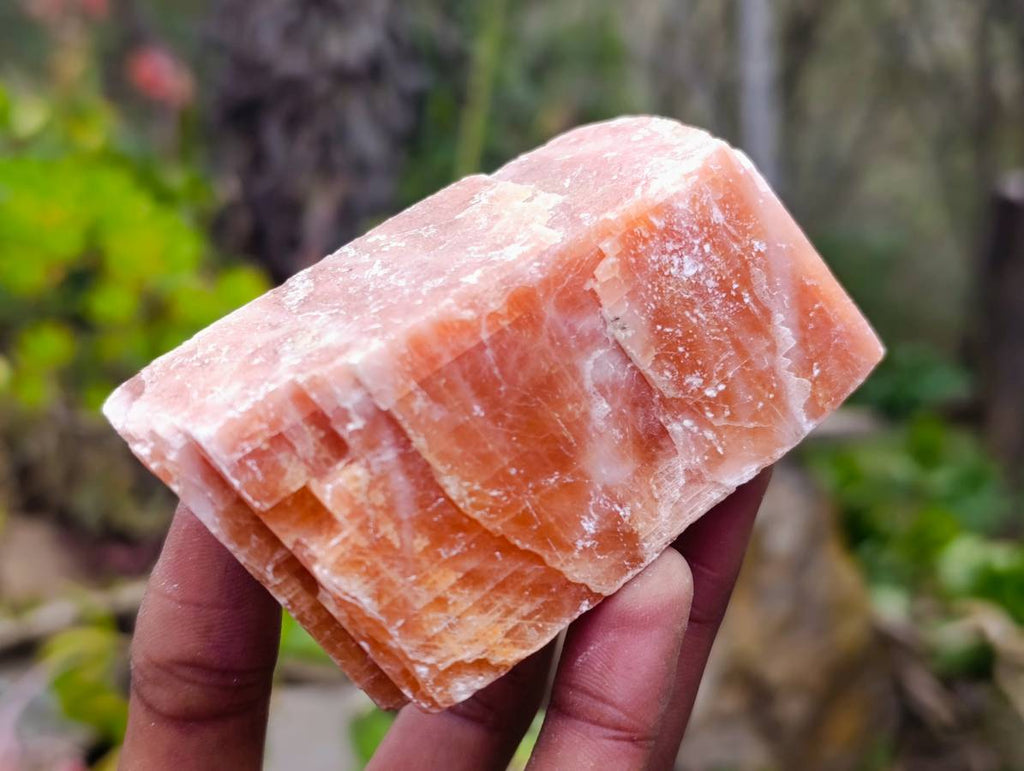 Natural Sunset Orange Calcite Specimens x 6 From Spitzkop, Namibia - Toprock Gemstones and Minerals 