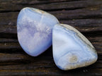Polished Blue Lace Agate Standing Free Forms x 6 From Malawi - Toprock Gemstones and Minerals 