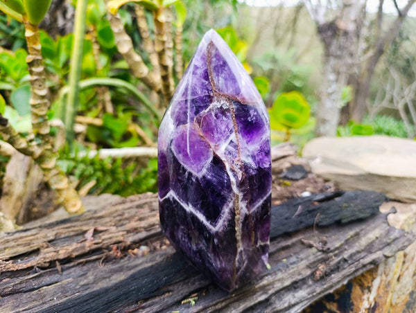 Polished Chevron Amethyst Crystal x 1 From Zambia