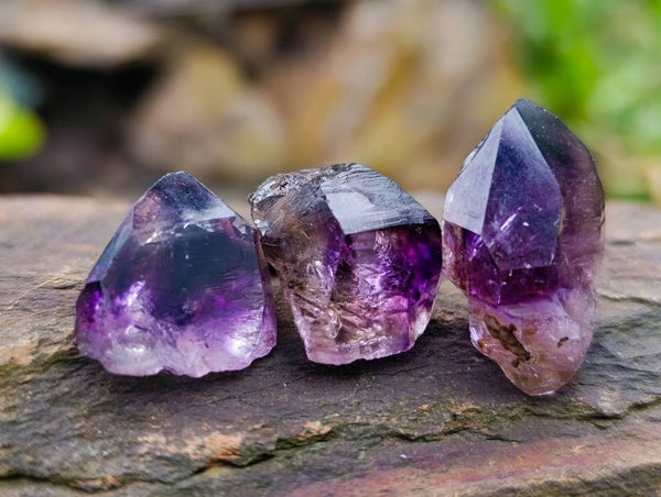 Natural Window Amethyst Crystals x 70 From Chiredzi, Zimbabwe