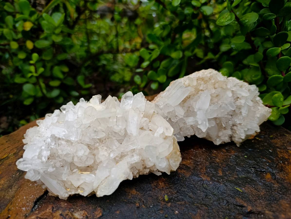 Natural Clear Quartz Clusters x 6 From Madagascar - Toprock Gemstones and Minerals 