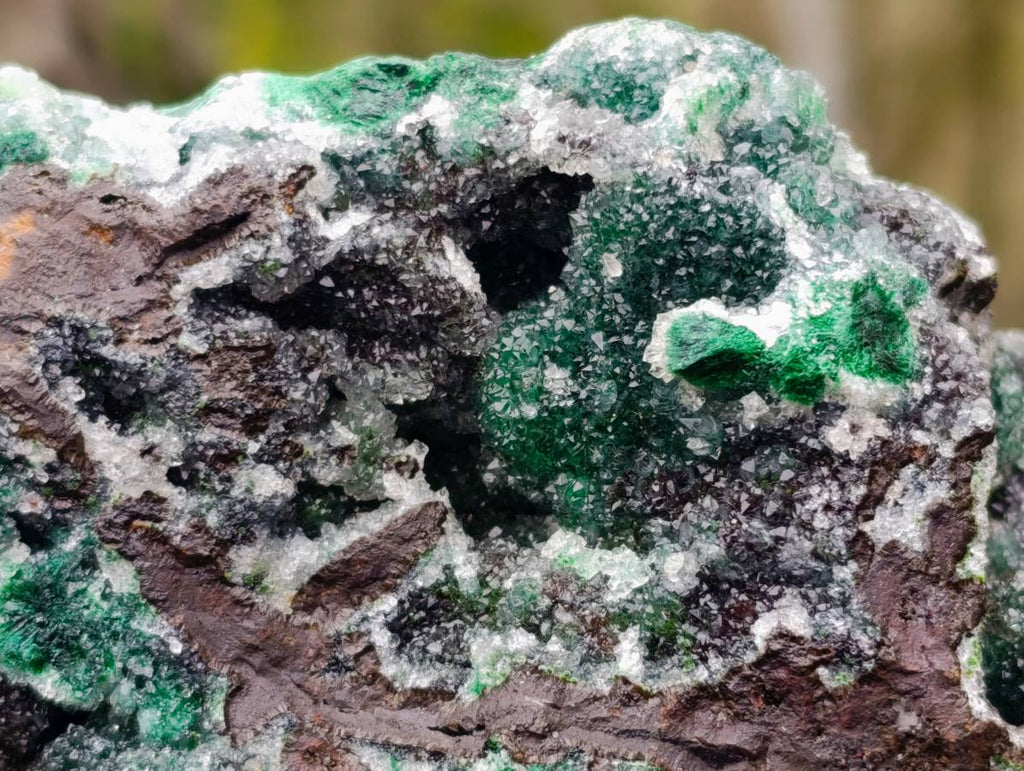 Natural Ball Malachite On Dolomite Matrix Specimen x 1 From Kambove, Congo - Toprock Gemstones and Minerals 