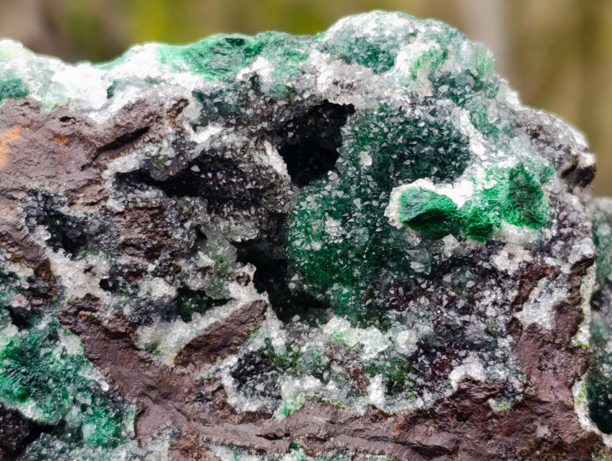Natural Ball Malachite On Dolomite Matrix Specimen x 1 From Kambove, Congo - Toprock Gemstones and Minerals 