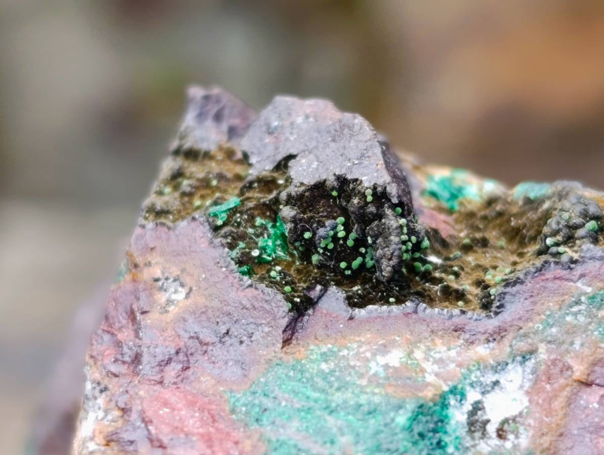 Natural Ball Malachite On Dolomite Matrix Specimen x 1 From Kambove, Congo - Toprock Gemstones and Minerals 