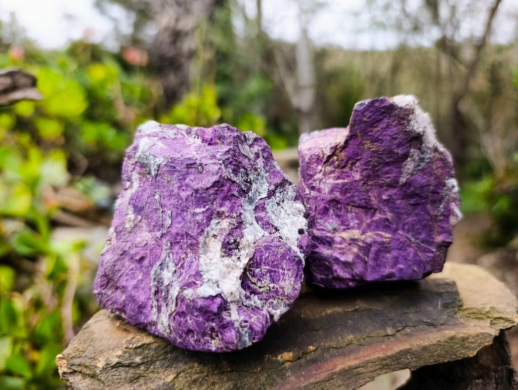 Natural Metallic Purpurite Cobbed Specimens x 6 From Erongo, Namibia - Toprock Gemstones and Minerals 