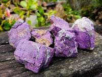 Natural Metallic Purpurite Cobbed Specimens x 6 From Erongo, Namibia
