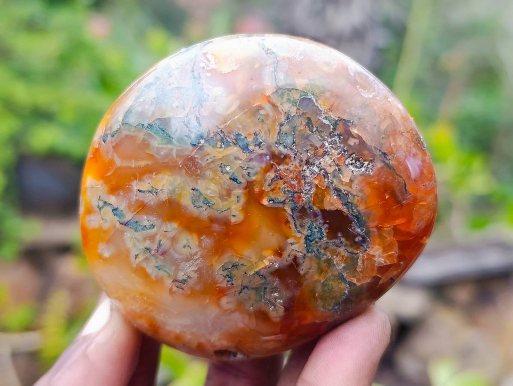Polished Carnelian Agate Palm Stones x 12 From Madagascar - Toprock Gemstones and Minerals 