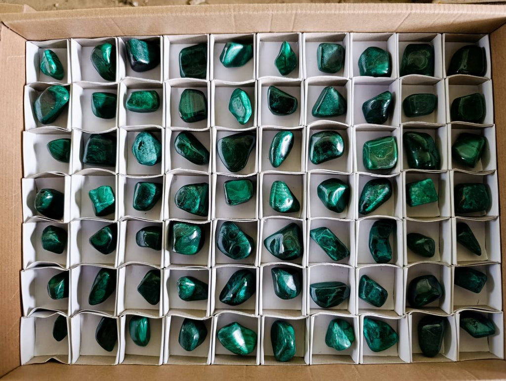 Polished Flower Banded Malachite Free Forms x 70 From Congo - Toprock Gemstones and Minerals 