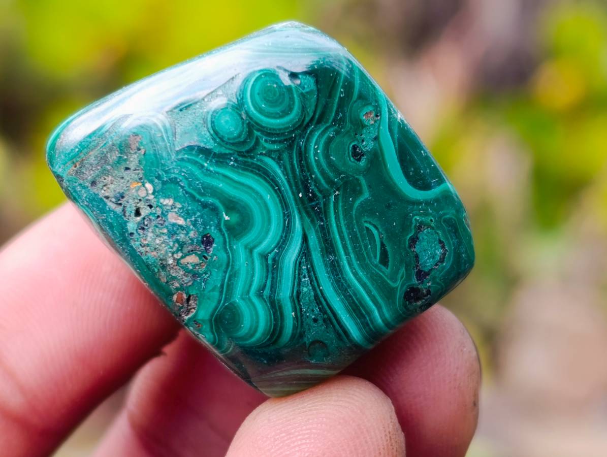 Polished Flower Banded Malachite Free Forms x 70 From Congo - Toprock Gemstones and Minerals 