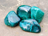 Polished Flower Banded Malachite Free Forms x 70 From Congo - Toprock Gemstones and Minerals 