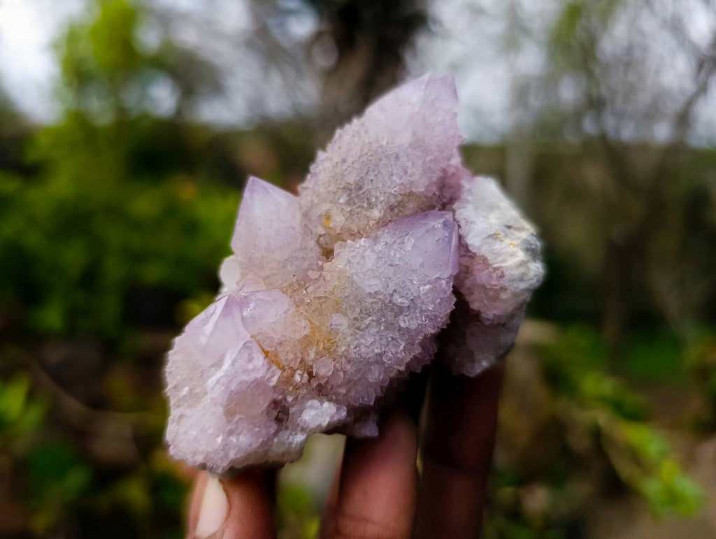 Natural Amethyst Spirit Quartz Clusters x 12 From Boekenhouthoek, South Africa - Toprock Gemstones and Minerals 