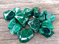 Polished Flower Banded Malachite Free Forms x 12 From Congo - Toprock Gemstones and Minerals 