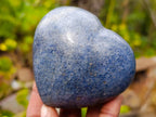 Polished Lazulite Hearts x 4 From Madagascar - Toprock Gemstones and Minerals 