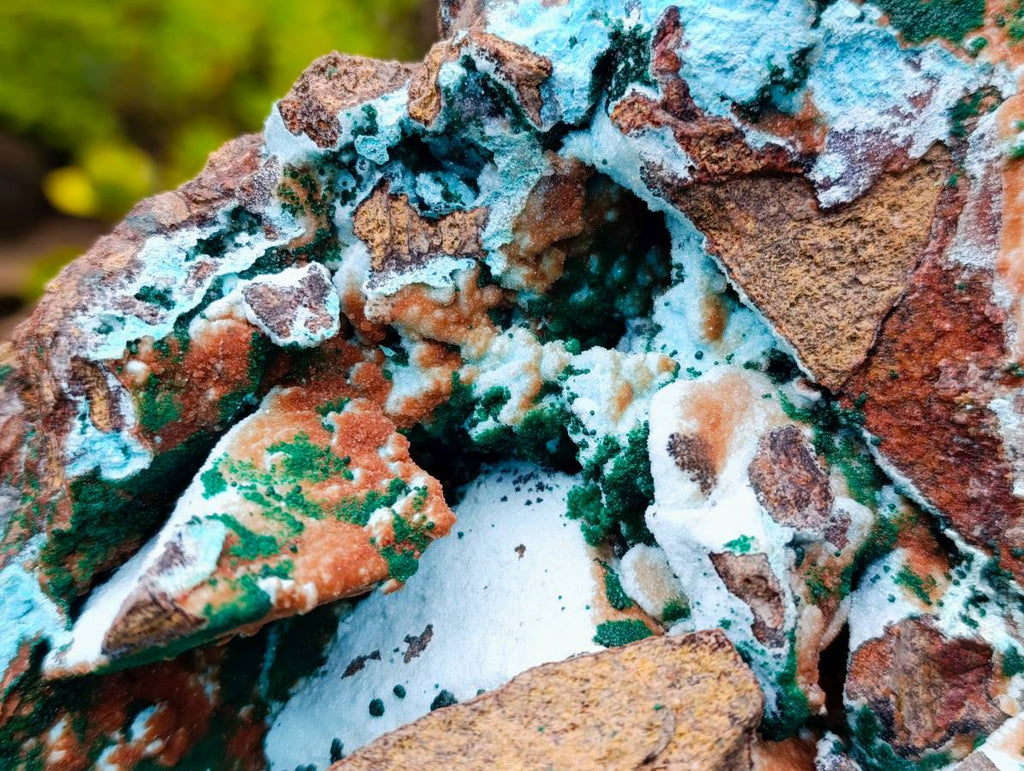 Natural Drusy Coated Chrysocolla With Malachite x 1 From Lupoto Mine, Congo - Toprock Gemstones and Minerals 