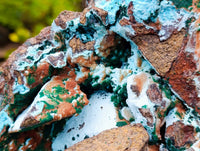 Natural Drusy Coated Chrysocolla With Malachite x 1 From Lupoto Mine, Congo