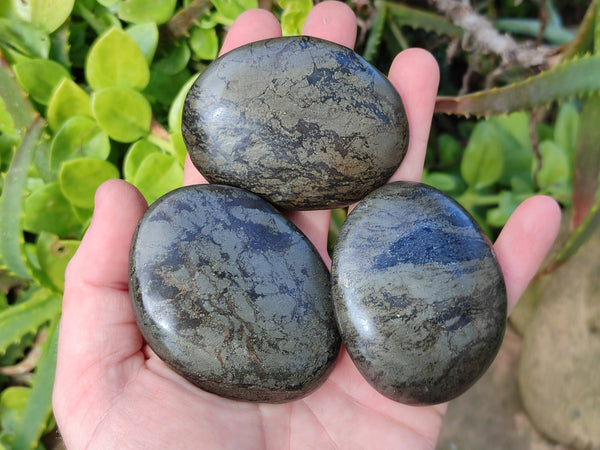 Polished Rare Pharaoh Stone Pyrite in Basalt Free Forms x 6 Iron Duke Mine, Zimbabwe - Toprock Gemstones and Minerals 