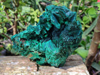 Natural Silky Malachite Specimens x 2 From Kasompe, Congo - Toprock Gemstones and Minerals 