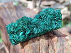 Natural Silky Malachite Specimens x 2 From Kasompe, Congo - Toprock Gemstones and Minerals 